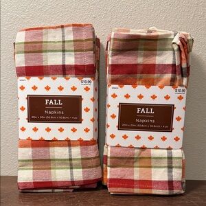 Hobby Lobby Fall Thanksgiving Plaid Cloth Napkins